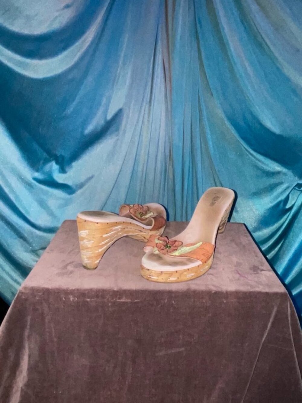 Pelle Moda Floral Wedge Sandals